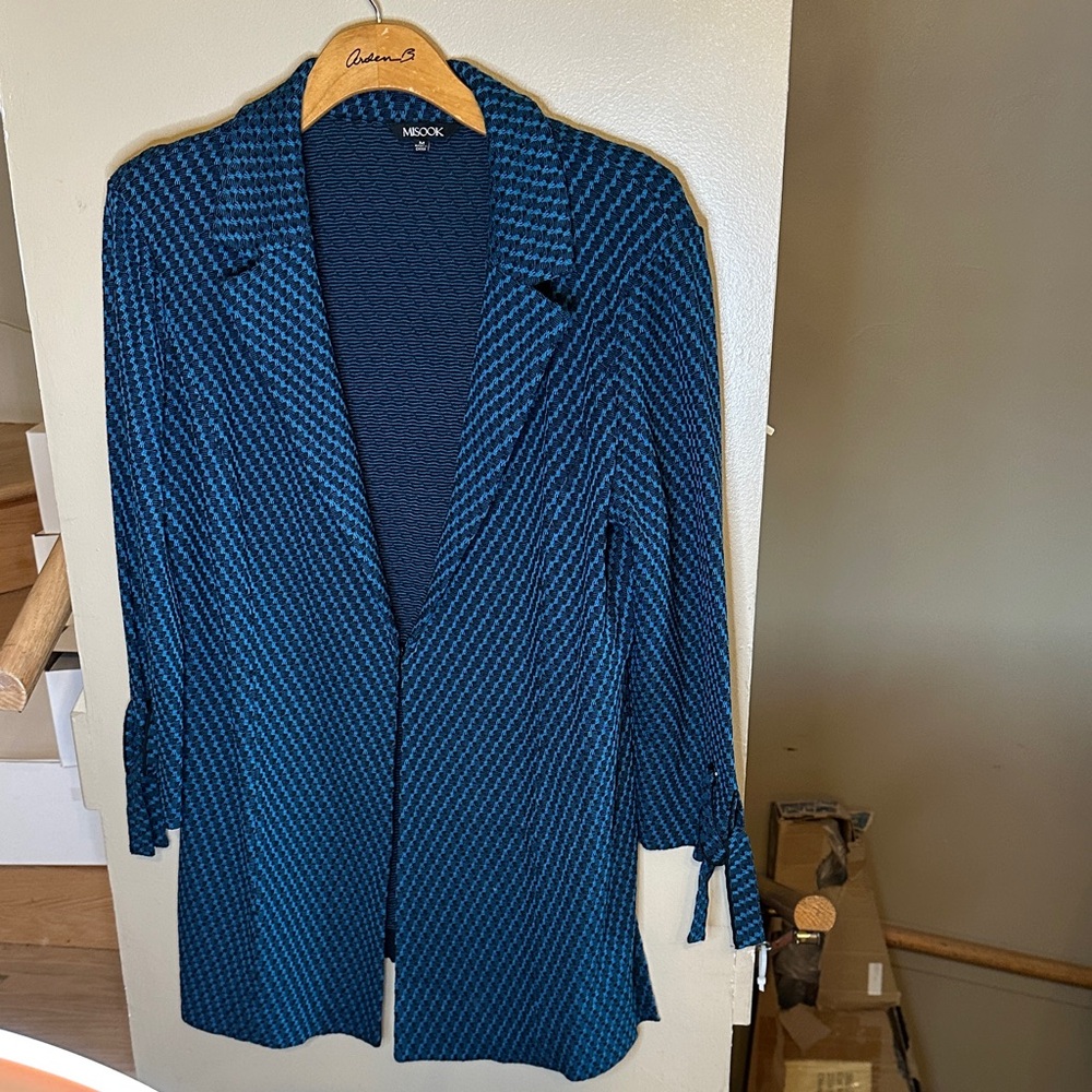 Misook Teal Textured Blazer
